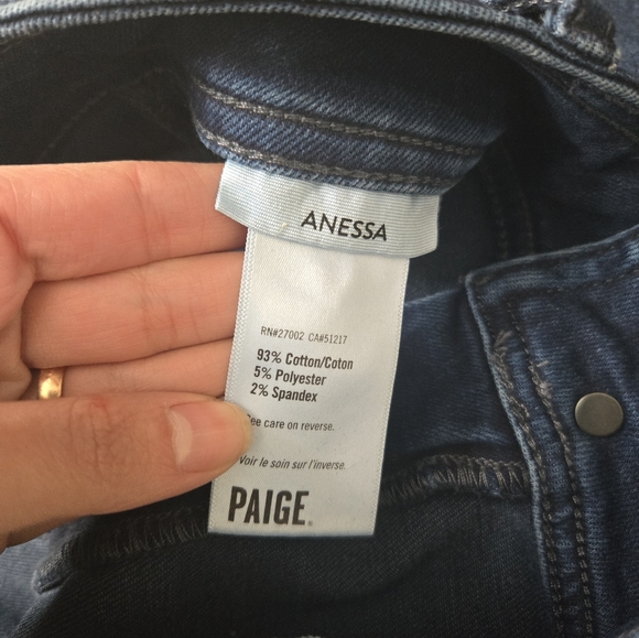 Paige Anessa Wide Leg High Rise Cropped Pleated Jeans - Picture 7 of 11